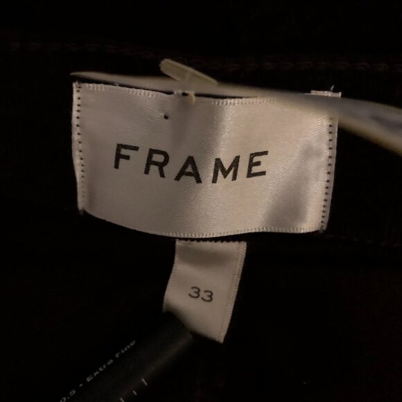 FRAME LE EASY FLARE CORDUROY JEANS ESPRESSO 33 (14) NWT - Picture 8 of 10